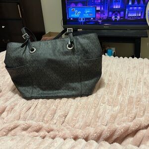 Michael Kors Black Textured Tote
